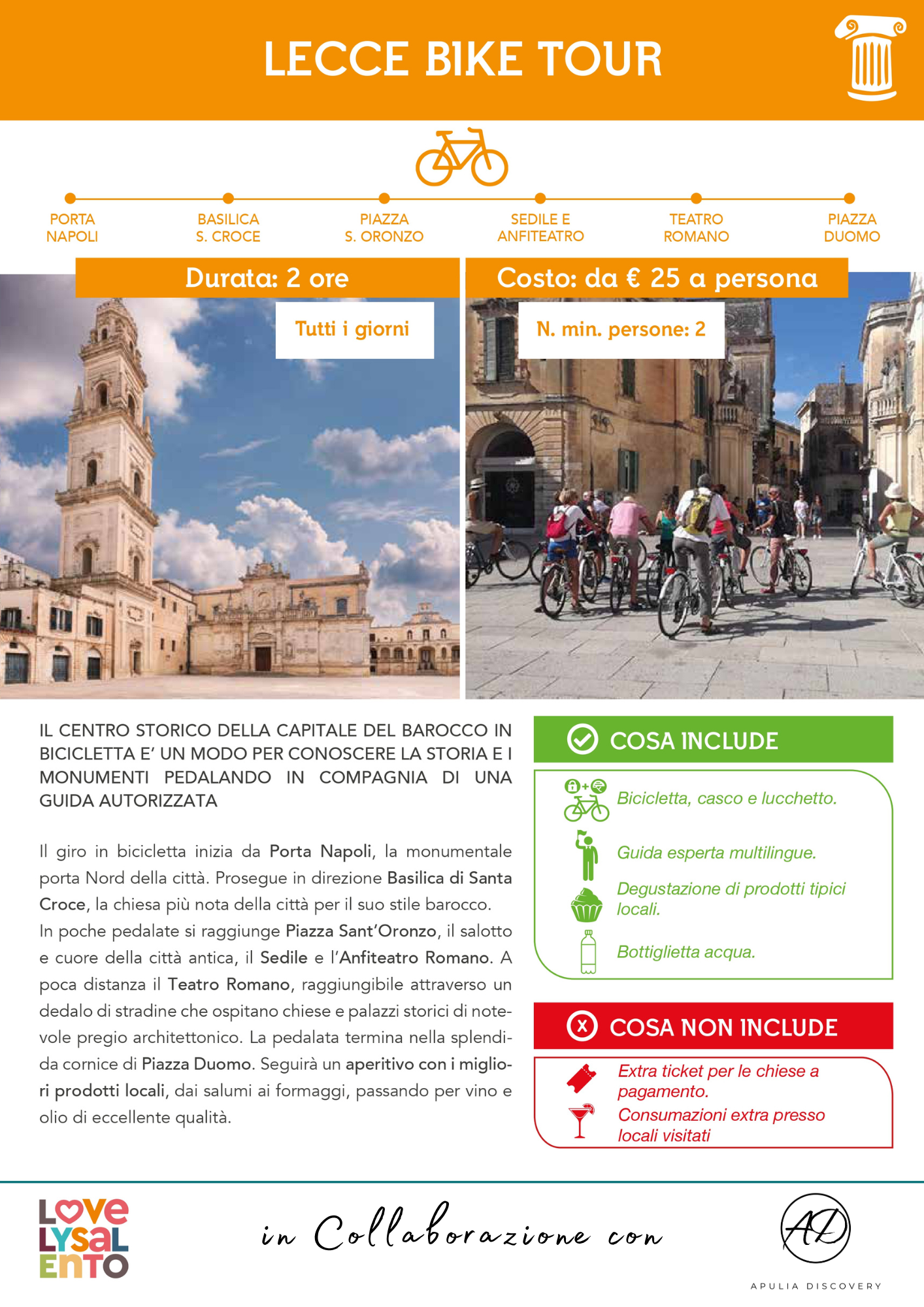 Lecce tour in bici